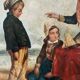 Antique seaside oil painting, c. 1845