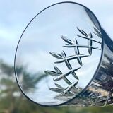 6 crystal wine glasses, 1980