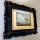 20th Century Antique Lake Scene Landscape Oil Painting