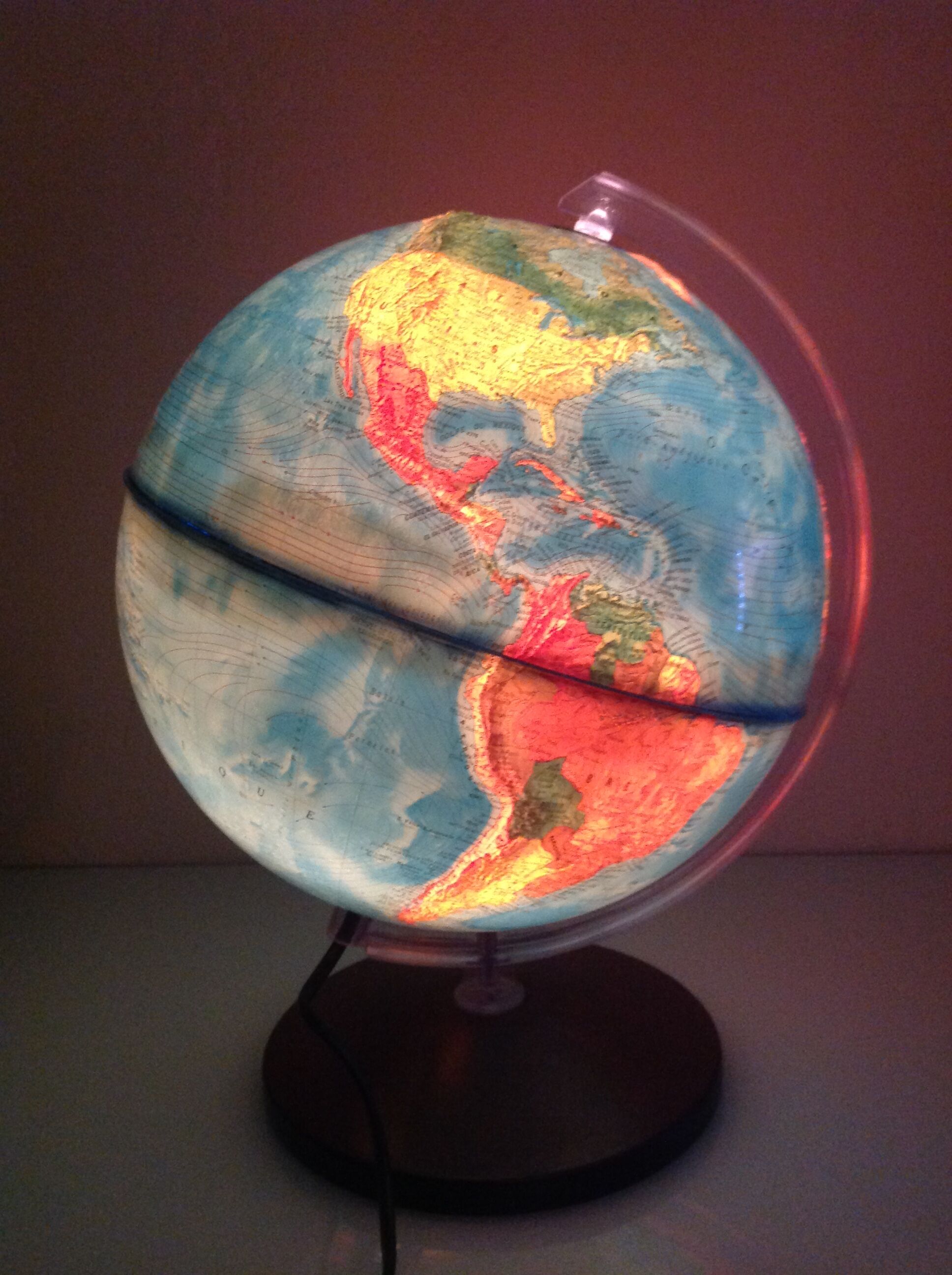 Globe in bright relief Rico Italy vintage 60s-70s