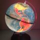 Globe in bright relief Rico Italy vintage 60s-70s