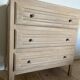 Vintage stripped solid pine chest of drawers