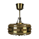 60s 70s lamp hanging lamp ball lamp bubble brass glass space age design