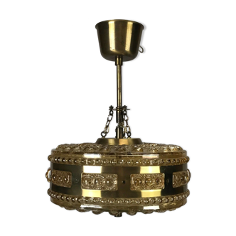 60s 70s lamp hanging lamp ball lamp bubble brass glass space age design
