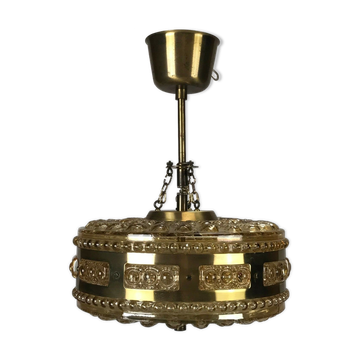 60s 70s lamp hanging lamp ball lamp bubble brass glass space age design
