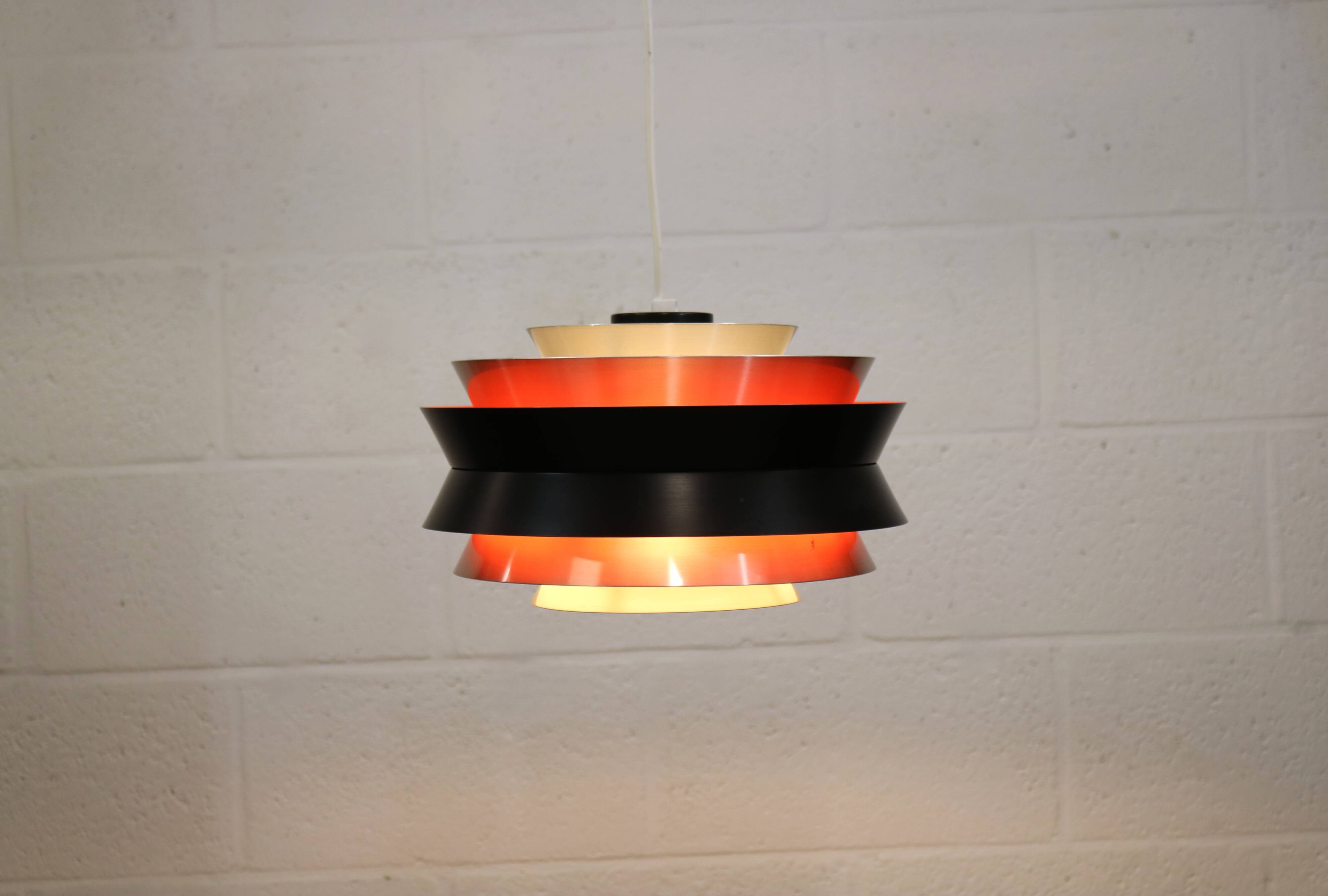 Large Swedish Lamp: Carl Thore Trava Model for Granhaga, 1970s Mid-Century