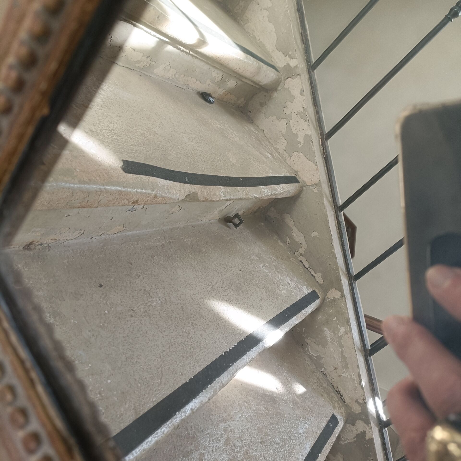 Louis Philippe gilded and pearl mirror