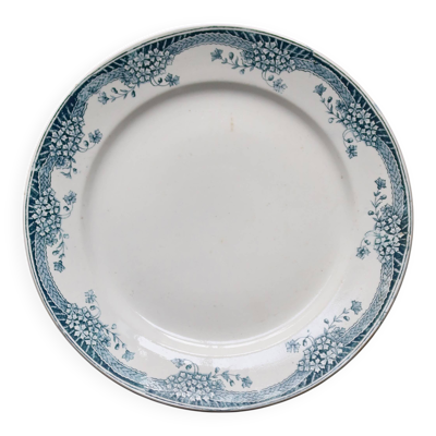 Plat de service rond vintage faïence Saint Amand Nouvelle Usine Céramique d