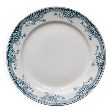 Vintage round earthenware serving platter, Saint Amand Nouvelle Usine Céramique d