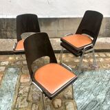Set of 4 chairs model Barrel Manhattan circa 1970
