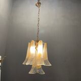 Italian Murano Glass Feather Pendant Lamp
