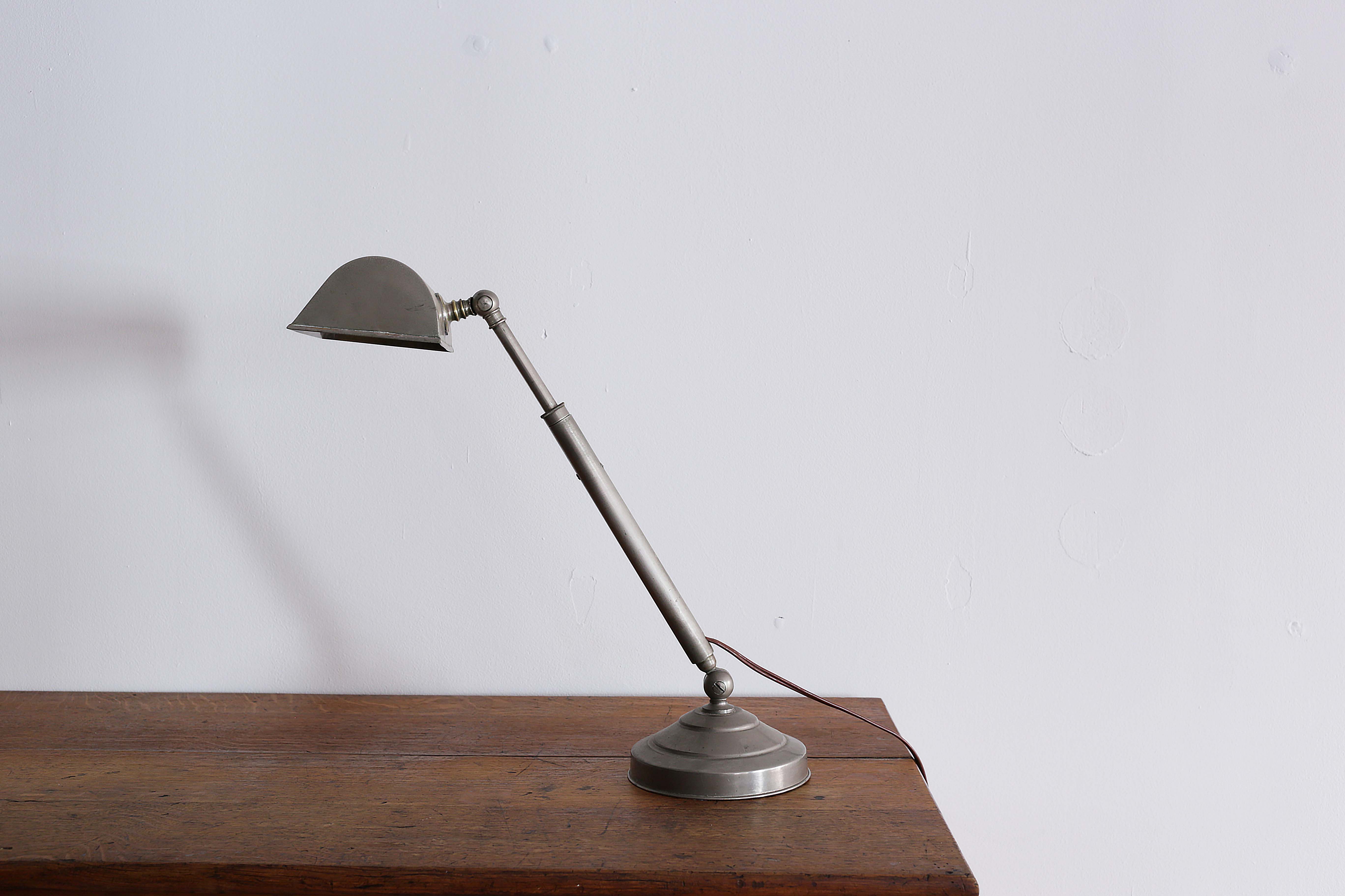 Art Deco metal table lamp 1930