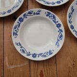 Set of 7 floral pattern soup plates ЗиК