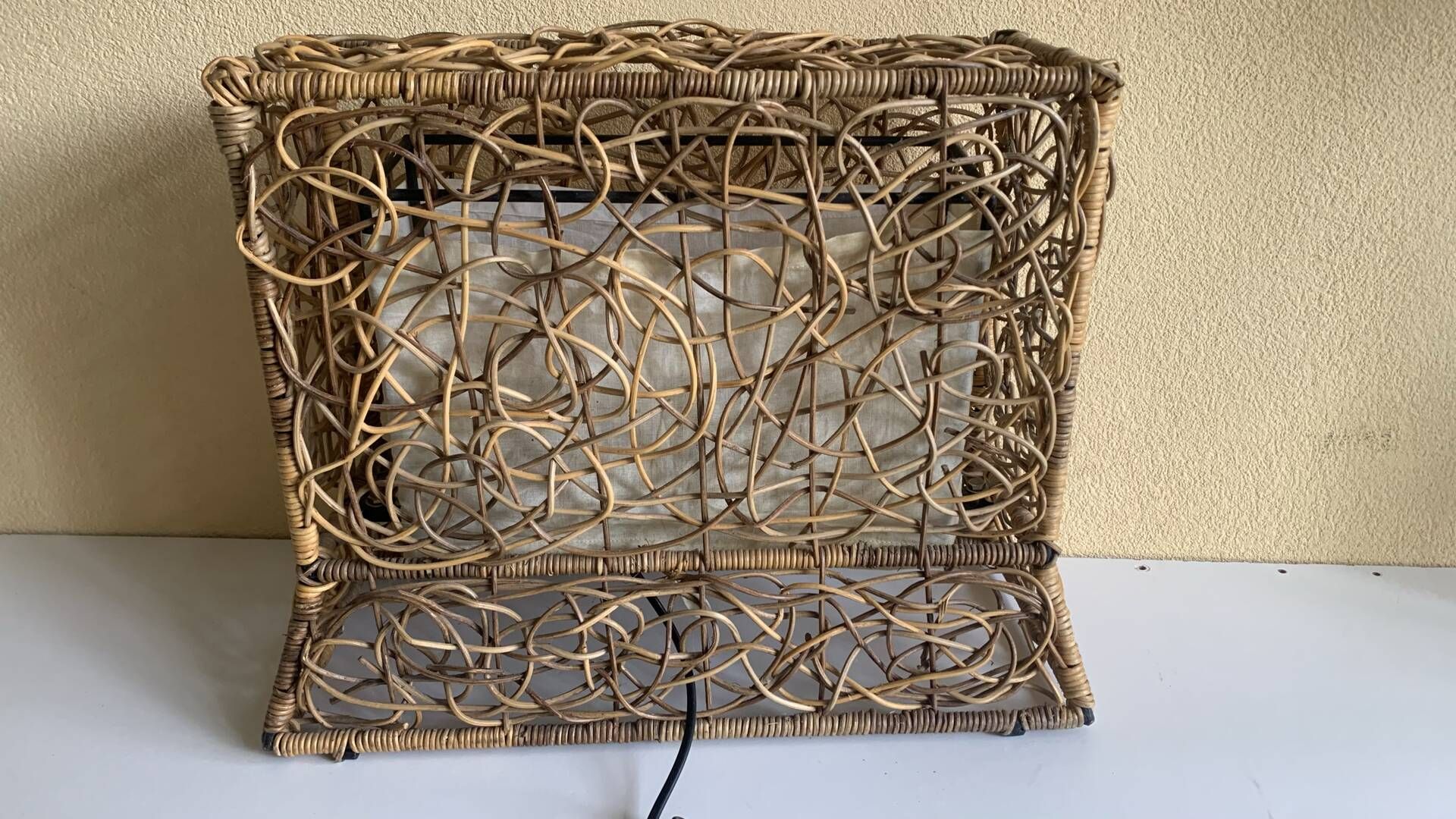 Vintage Wicker Table/ Floor Lamp