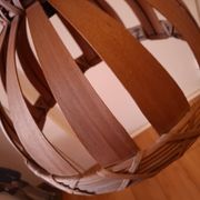 Scandinavian wooden slat suspension