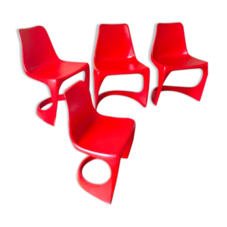 Chaises rouge scandinaves Steen Ostergaard