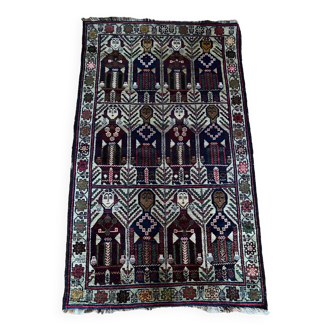 Handmade wool rug, Afghanistan 60s-70s