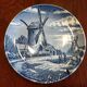 8 blue & white dinner plates (Royal Tudor Gien Lunéville Ceraminter)