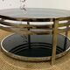 Coffee table in chromed metal and smoked glass, 1970
