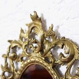 Miroir bougeoir en laiton