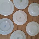 Set of 7 mismatched plates