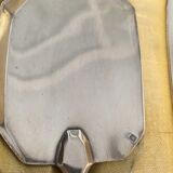Art Deco dessert service covers in silver metal