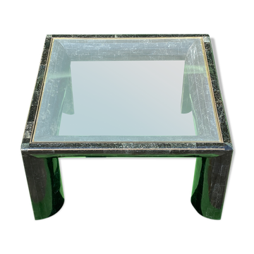 Tesselated black stone coffee table by Maitland Smith 1970s
