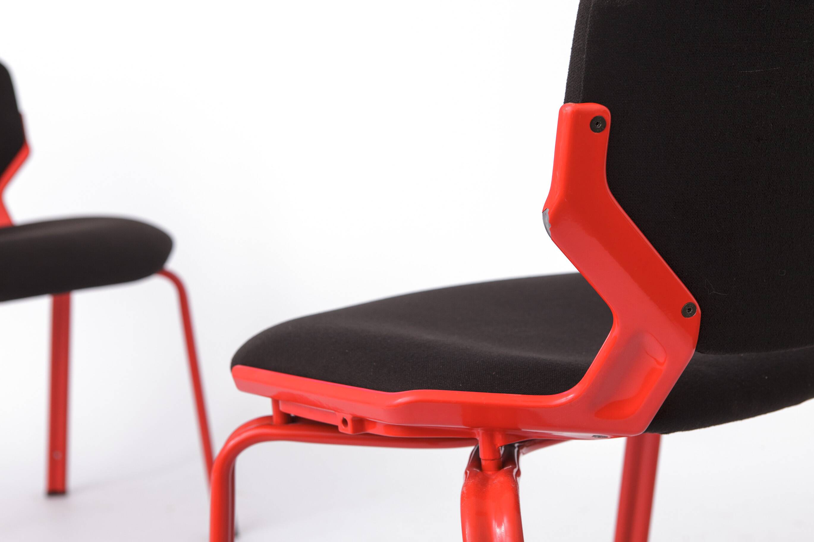 Space Age Chairs Set of 4, Fröscher Stacking Chairs, 1980s German Design