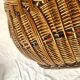 Old woven wicker basket and scoubidou
