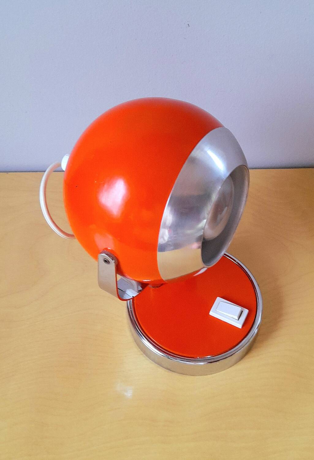 Space age eyeball lamp orange 70s