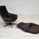 1970s, Danish design by H.W.Klein, swivel chair with footstool.