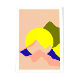 Rond soleil montagne - Tirage d'art en édition limitée (A4)