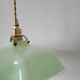 Pastel green draped opaline pendant lamp