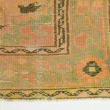 6x9 Shades Of Peach Orange Handmade Wool Oriental Turkish Rug, 180x286Cm