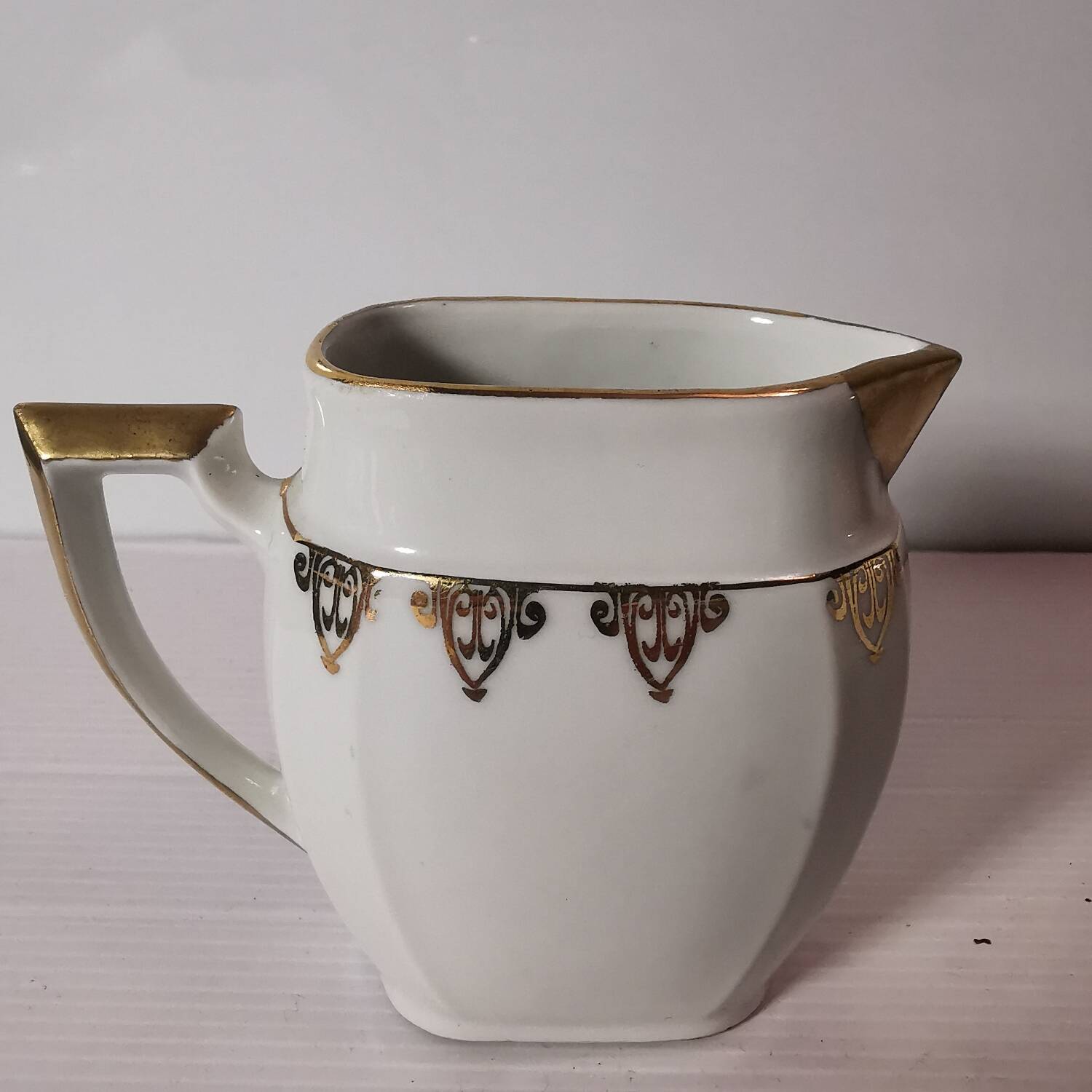 Ms france coffee service art deco style white and gold