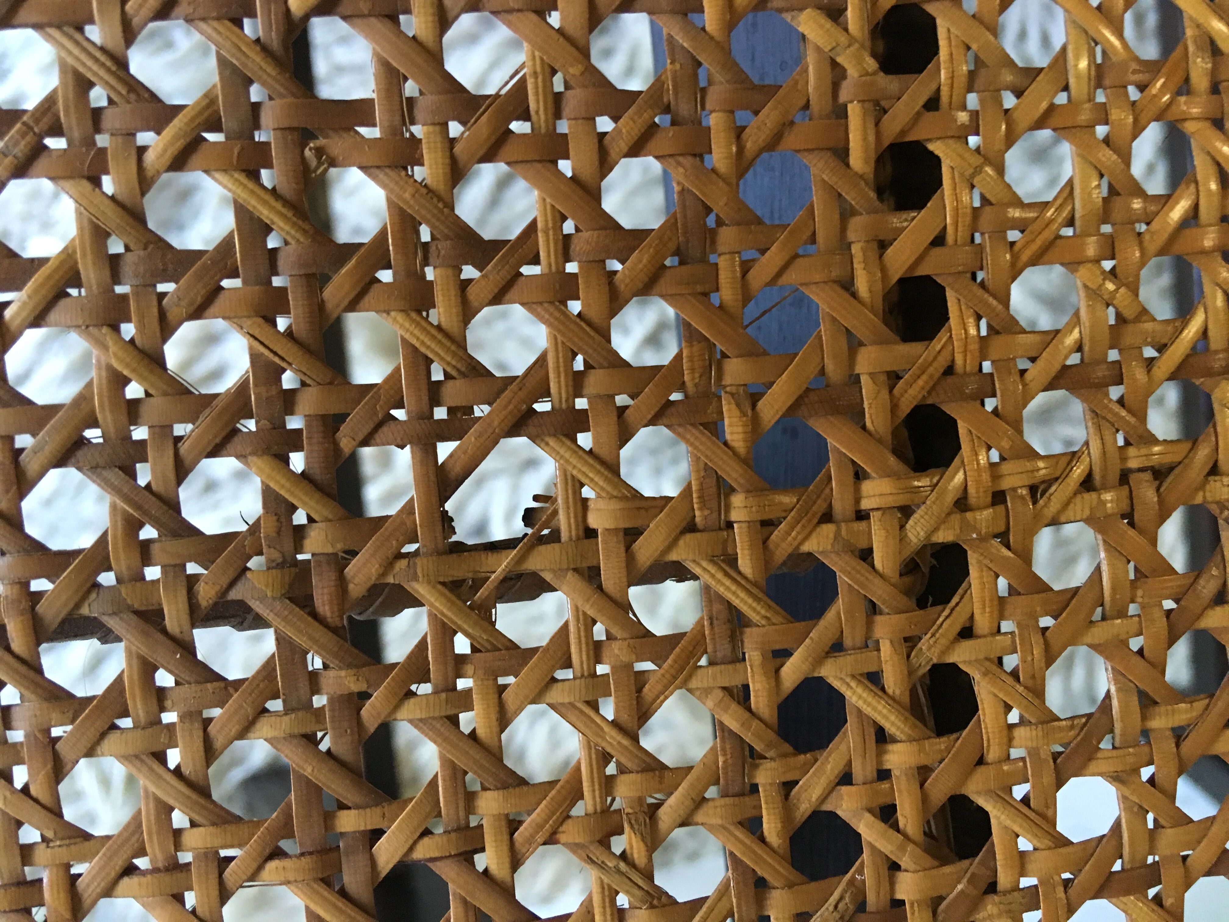 Four folding wooden and canning chairs - 70s