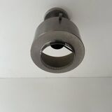 Vintage modernist chandelier, chrome metal, France 1940s