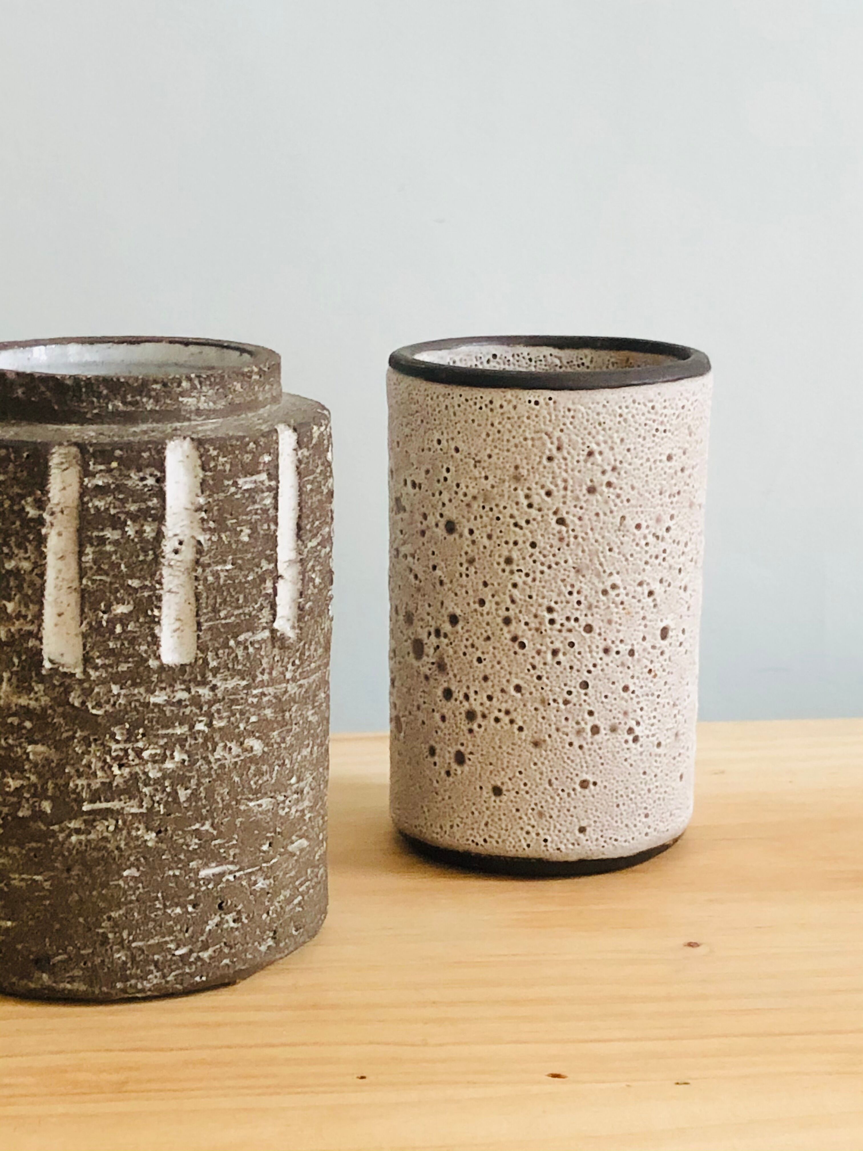 Duo of ceramic vases