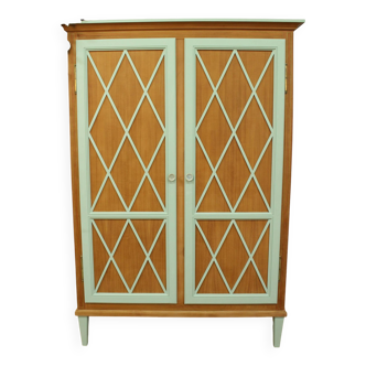 Armoire pieds compas en poirier et citronnier