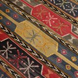 172x264Cm Cinnamon Red Kilim Rug, Large Area Rug, Turkish Bohem Rug,