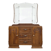 Wooden dressing table, Art Deco from the 1940s.