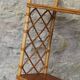 Etagère murale vintage en bois et rotin
