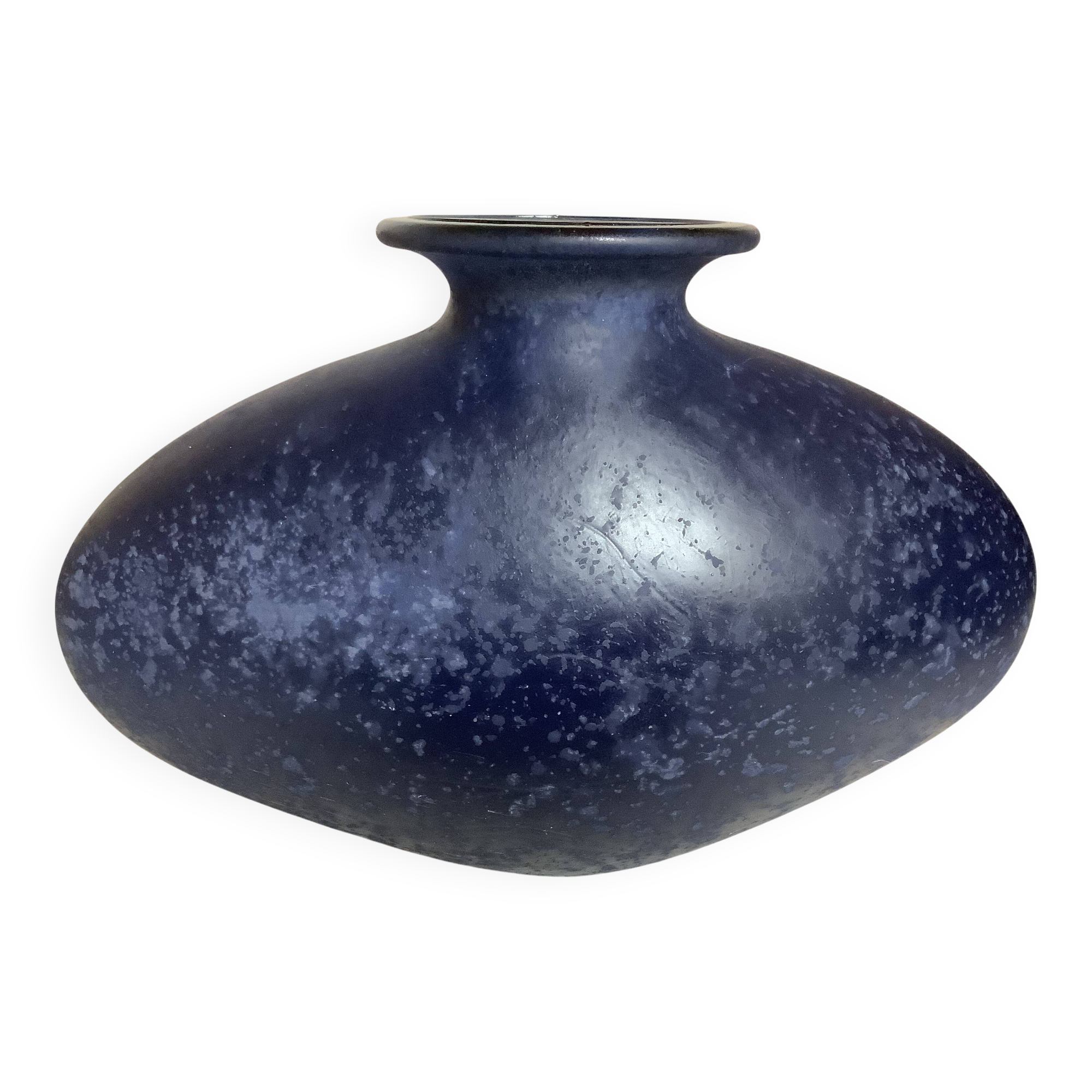 Large blue ovoid Scavo vase