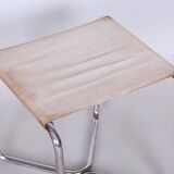 Restored Bauhaus Stool, Mücke Melder, Chrome-Plated Steel, Czechia, 1930s