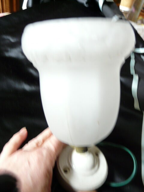 art deco wall lamp porcelain tulip glass