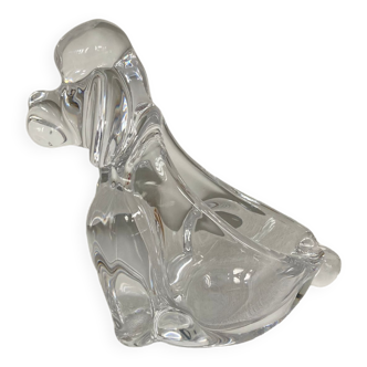 Dog empty ashtray crystal pocket of Vannes