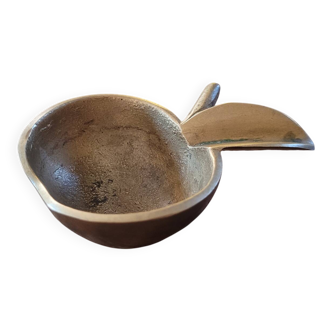 Solid Brass Ashtray – Vintage "Apple" Design