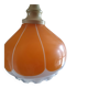 Suspension vintage orange et blanc années 60 - 70