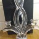 4 crystal lily candle holders from Vannes le Châtel.