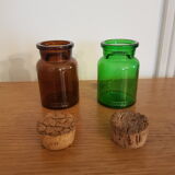 Set of two apothecary bottles